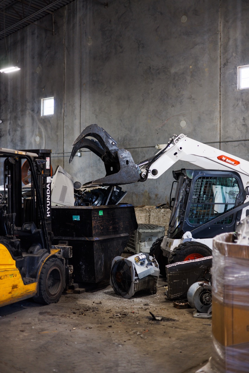 Scrap metal recycling equipment at Auriemma Scrap Metal